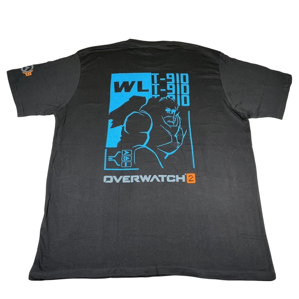 Overwatch 2 T Shirt Blizzard Gaming Graphic Black Mens XL‎ Cotton NWT